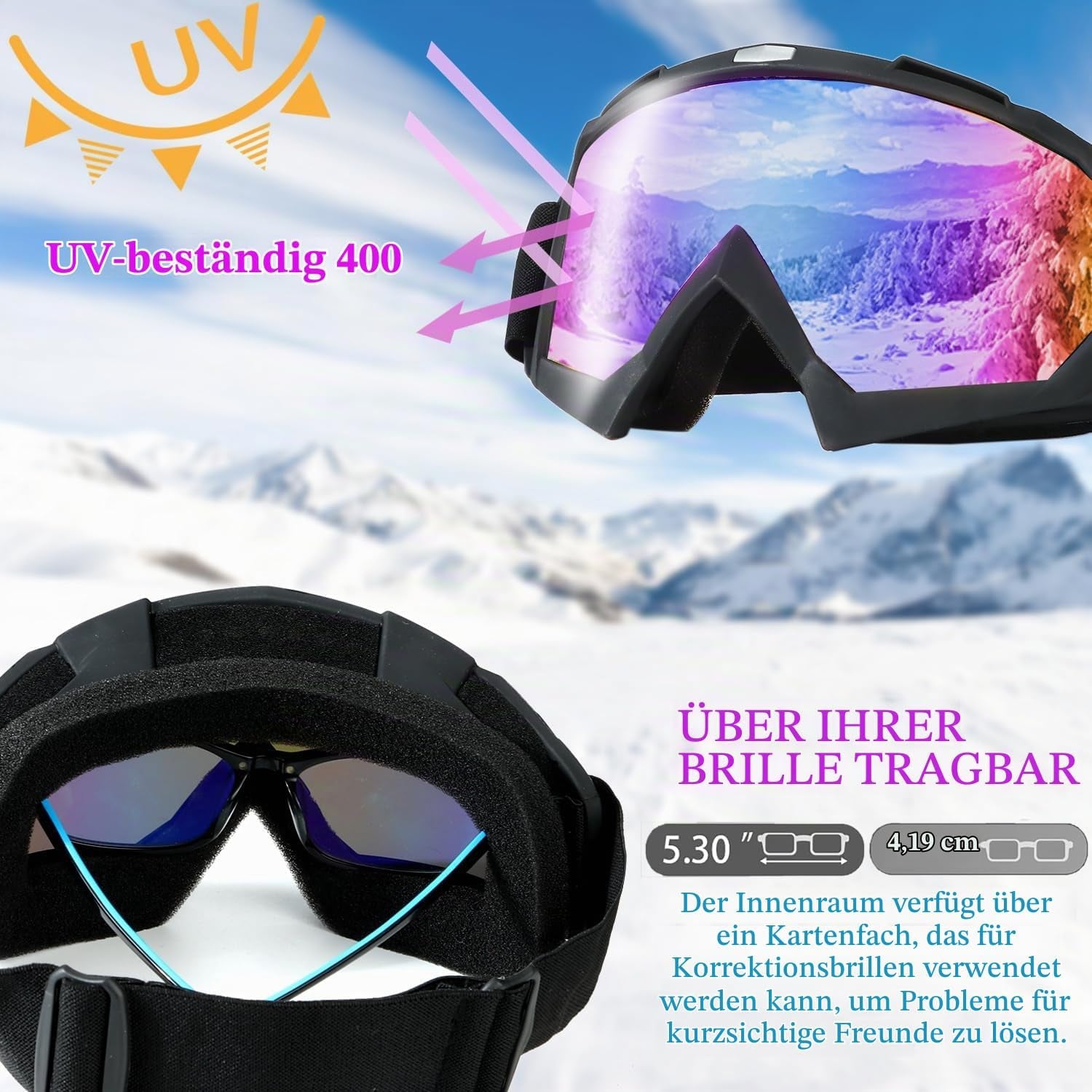 Skibrille Ski Snowboard Brille