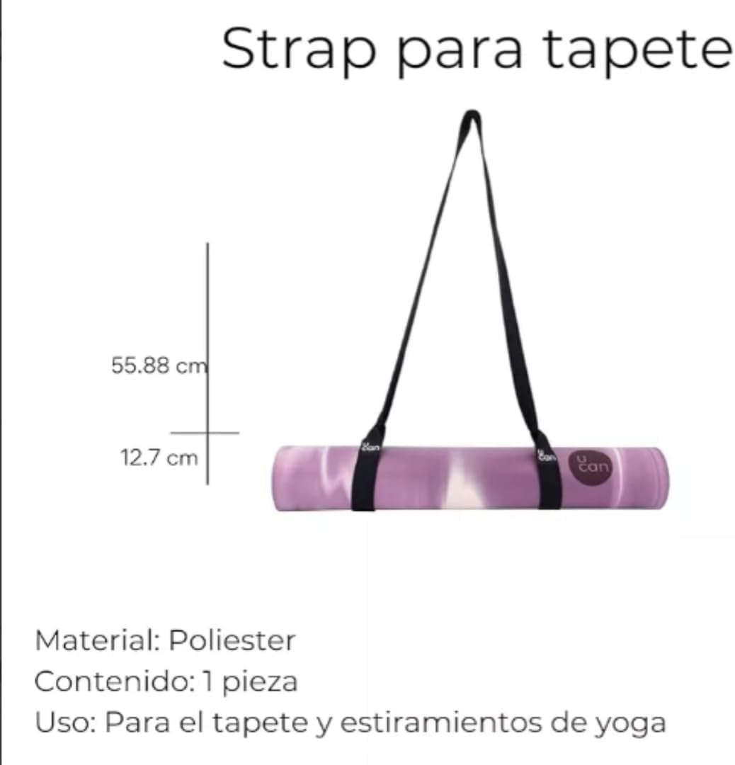 U Can - Tragegurt Für Yoga Oder Matte, Verstellbarer Gurt Für Dehnen, Pilates, Barren, Training Und Training, Hält Die Matte Aufgerollt Und Organisiert