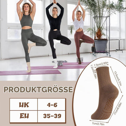 Utensilsto 4 Paare Pilates Socken Stoppersocken Damen 35-38,39-42