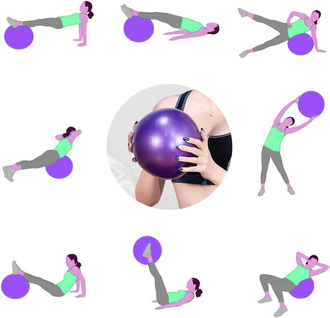 Pilates Ball, 2 PCS 25Cm Kleiner Übungsball, Mini Soft Pilates Ball Antirutsch-Anti-Burst-Fitness-Fitnessball Perfekt Für Pilates, Yoga, Kerntraining Und Physiotherapie