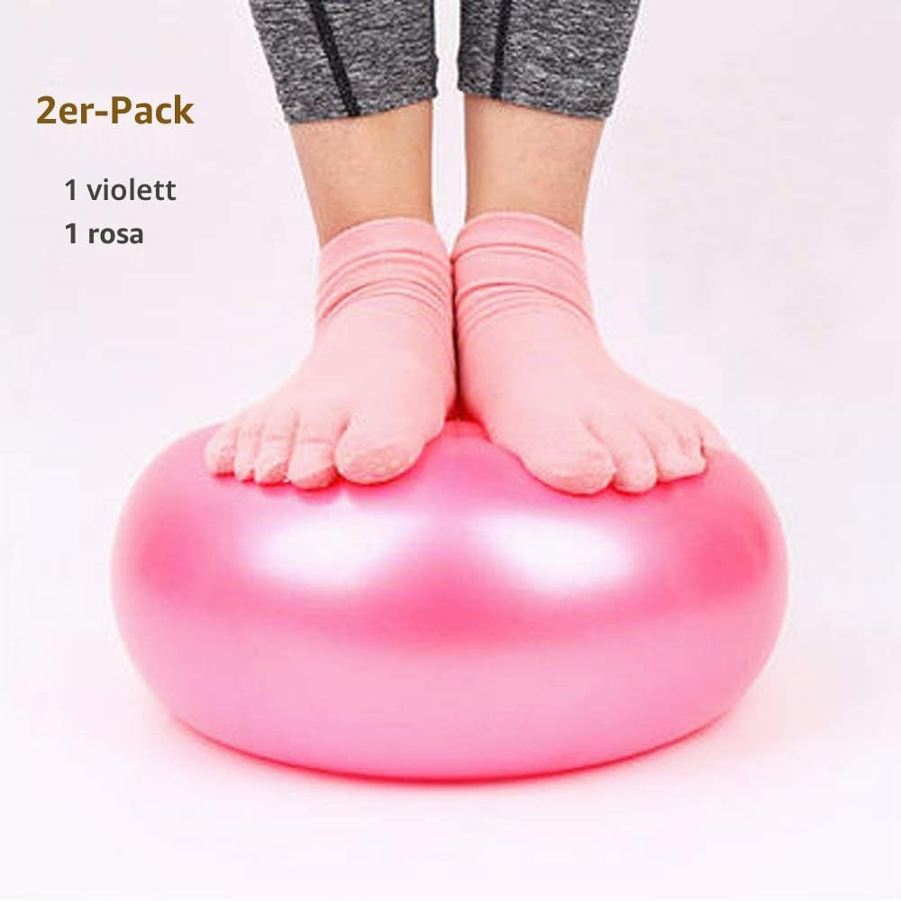 Pilates Ball, 2 PCS 25Cm Kleiner Übungsball, Mini Soft Pilates Ball Antirutsch-Anti-Burst-Fitness-Fitnessball Perfekt Für Pilates, Yoga, Kerntraining Und Physiotherapie