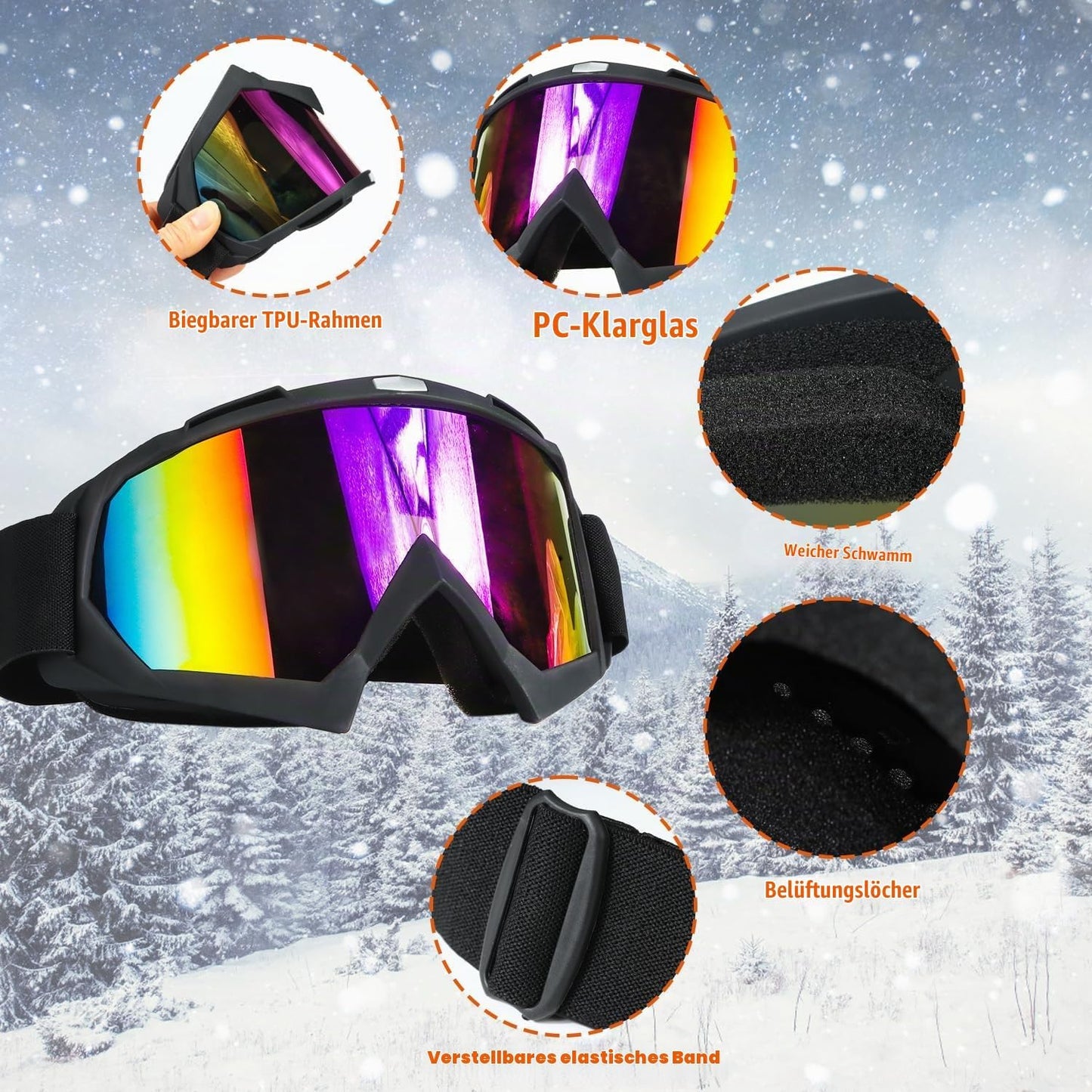 Skibrille Ski Snowboard Brille